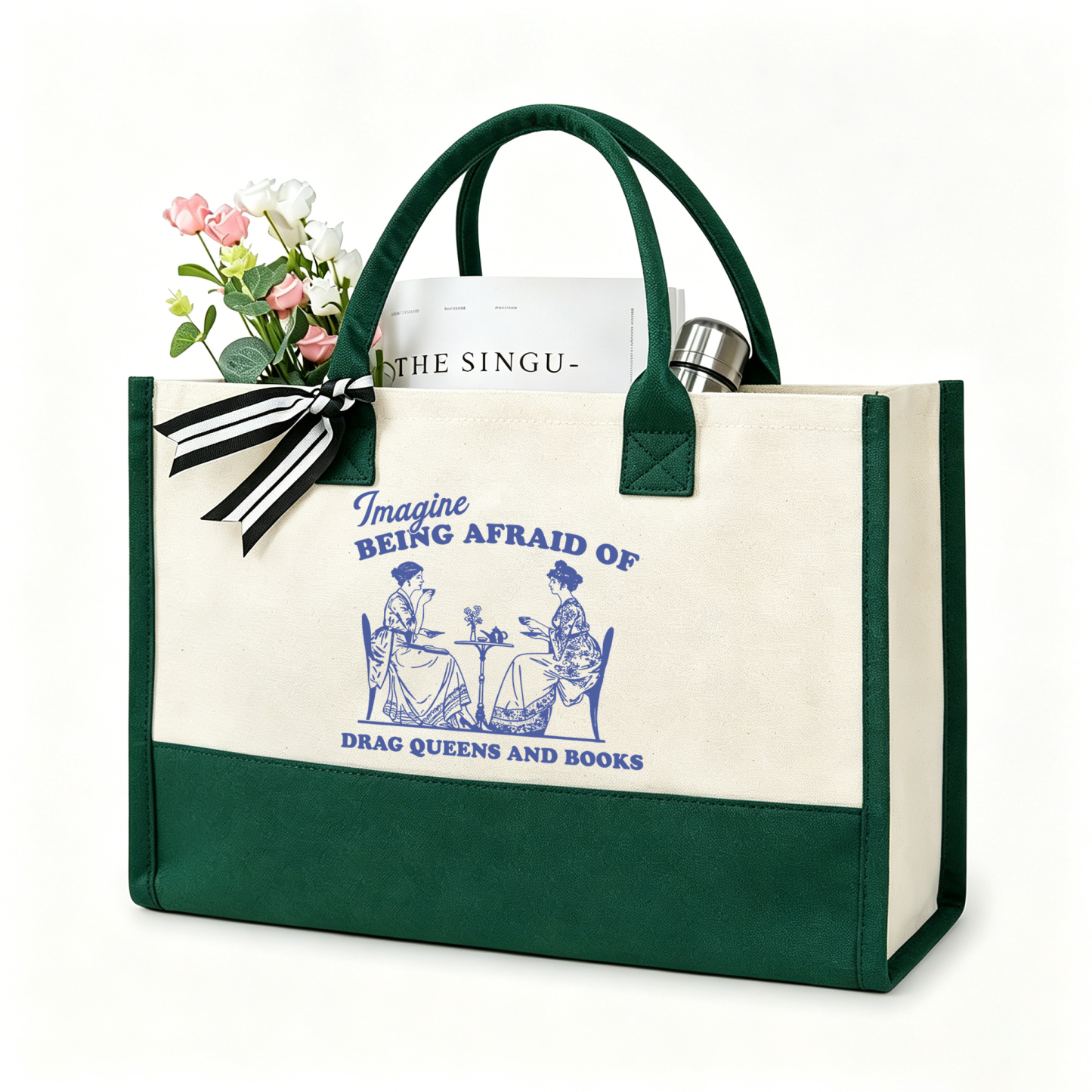 Pagewings Drag Queens15261 Large Tote Bag