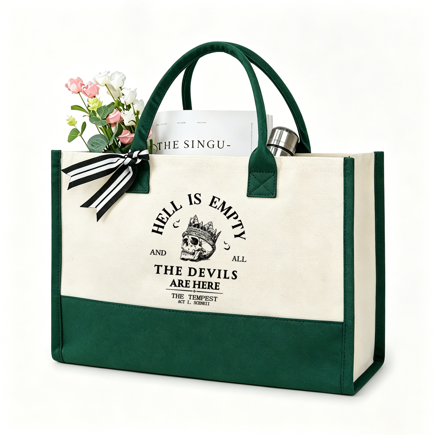 Pagewings Hell Is Empty And All The Devils Are Here12082 Large Tote Bag