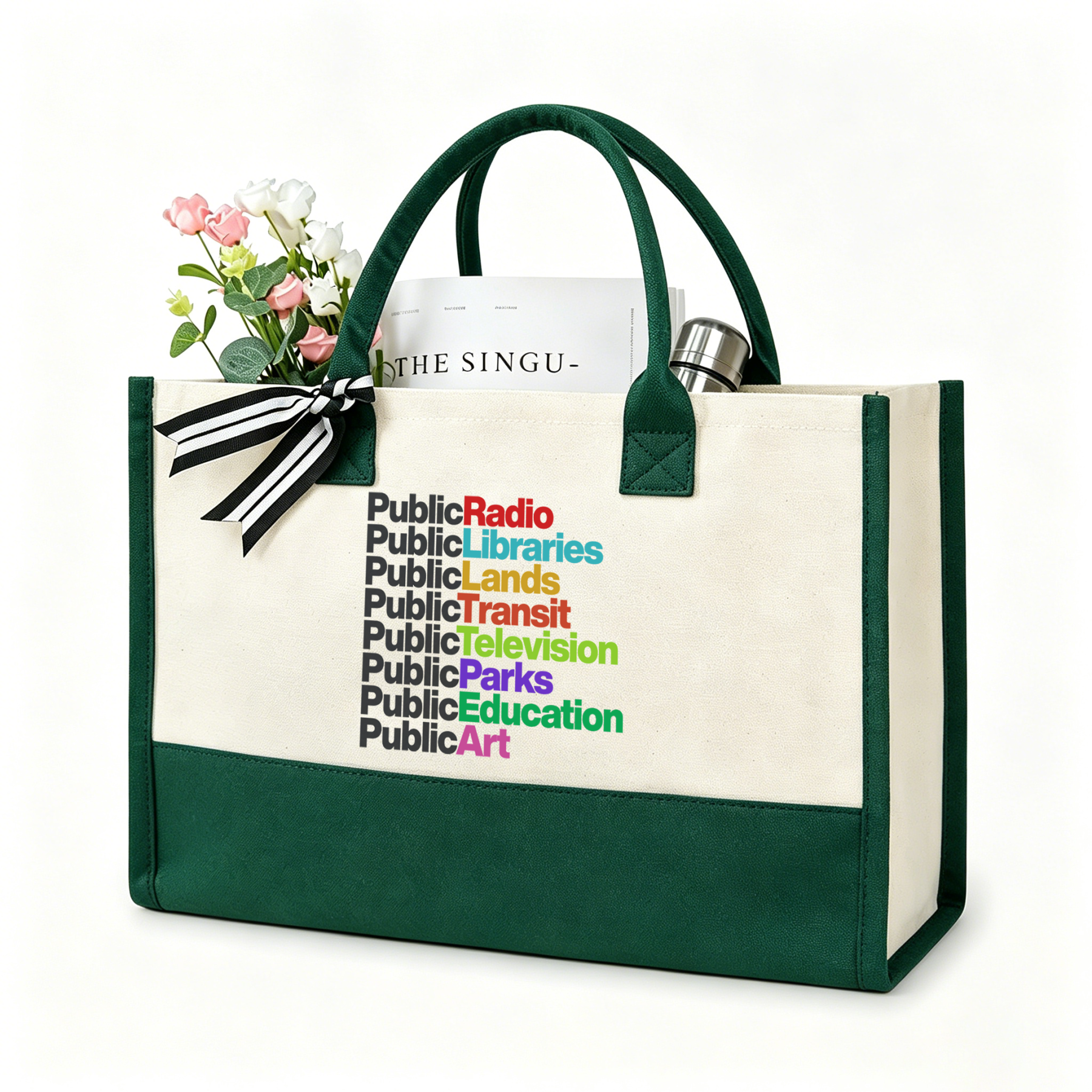 Pagewings Public Libraries15577 Large Tote Bag