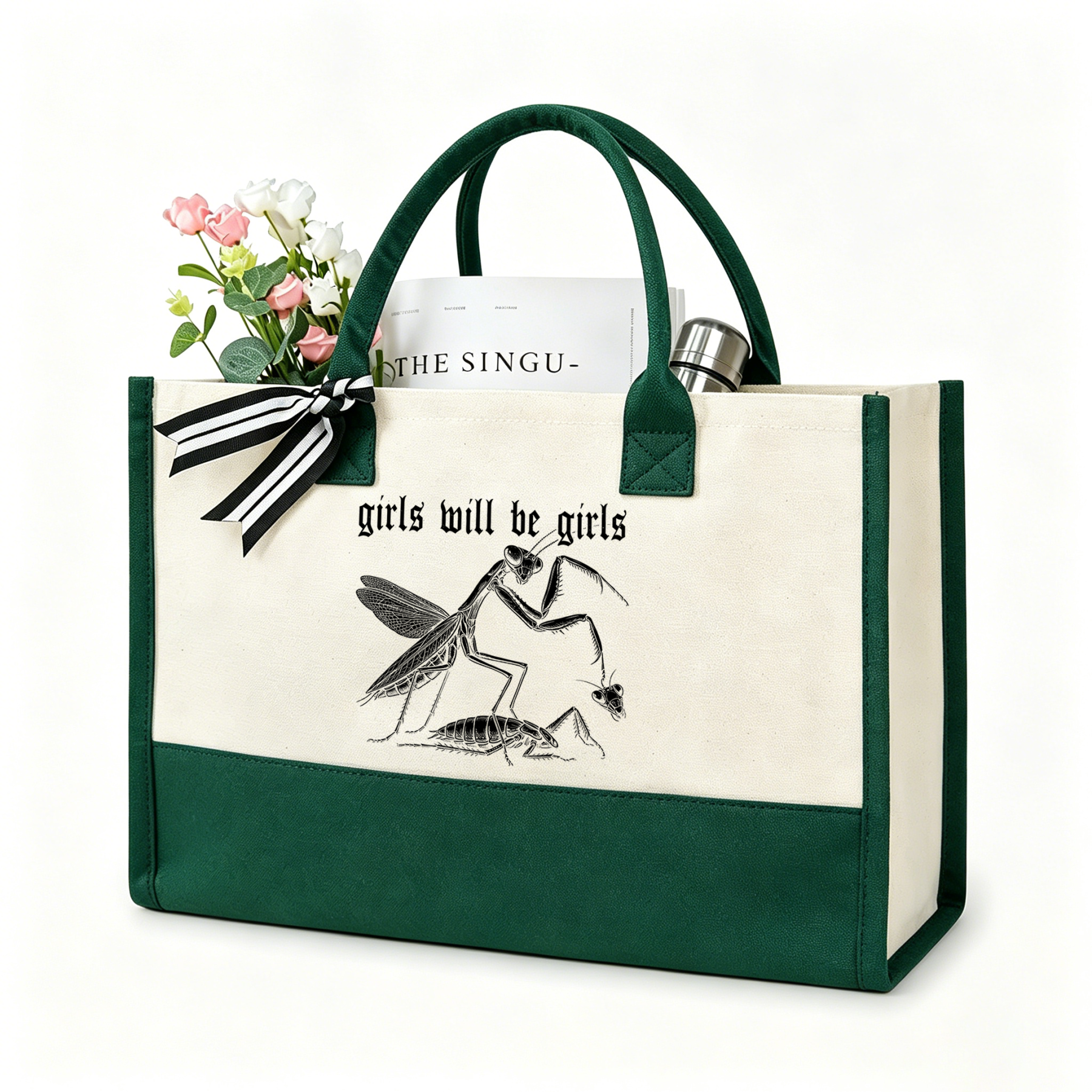 Pagewings Girls Will Be Girls Large Tote Bag