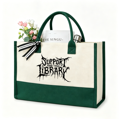 Pagewings Support Your Local Library11432 Large Tote Bag
