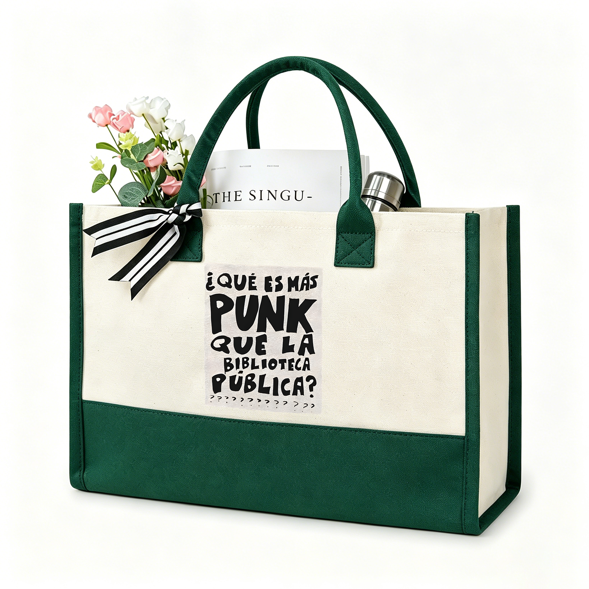 Pagewings What's More Punk Than The Public Library12662 Large Tote Bag