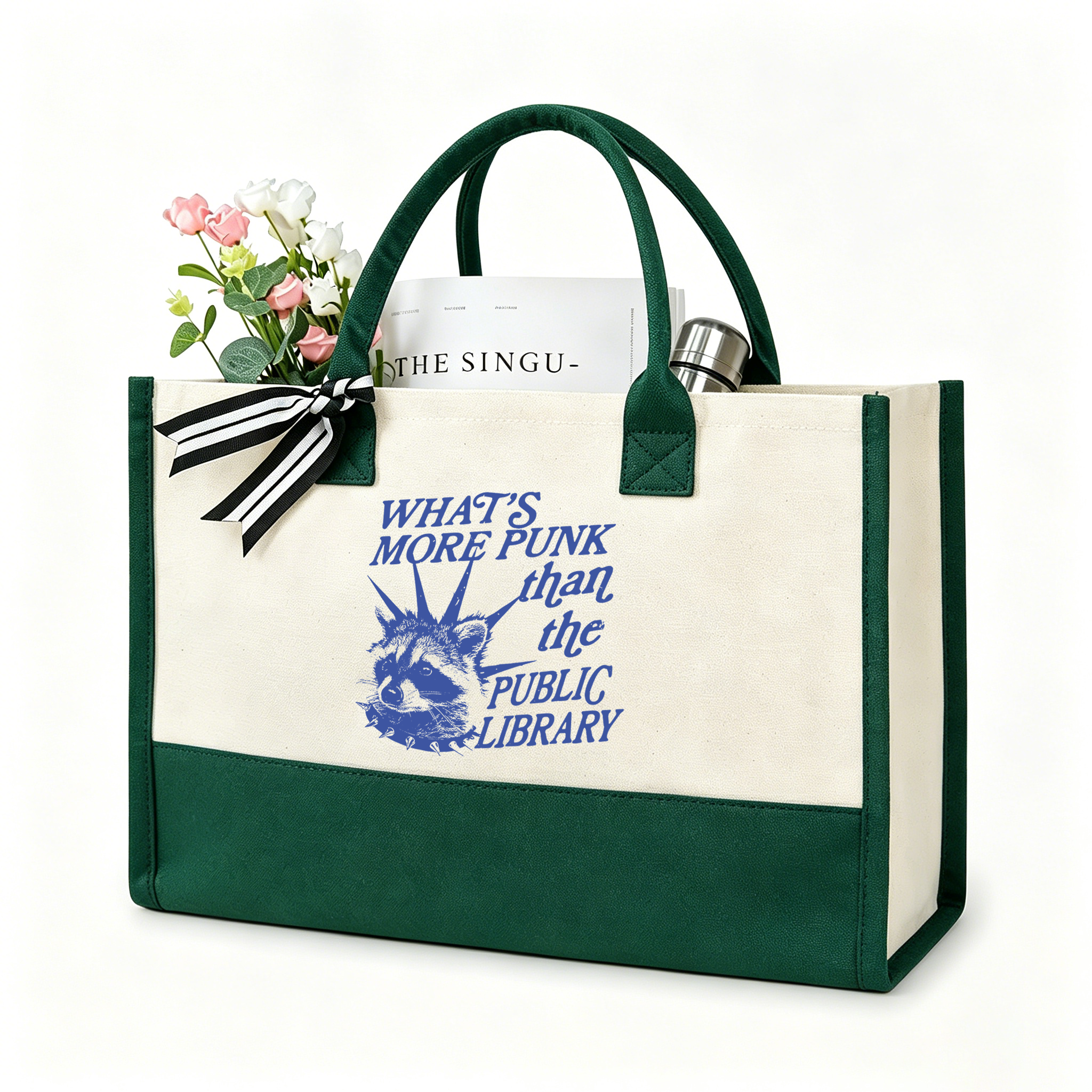 Pagewings What’s More Punk Than The Public Library12555 Large Tote Bag