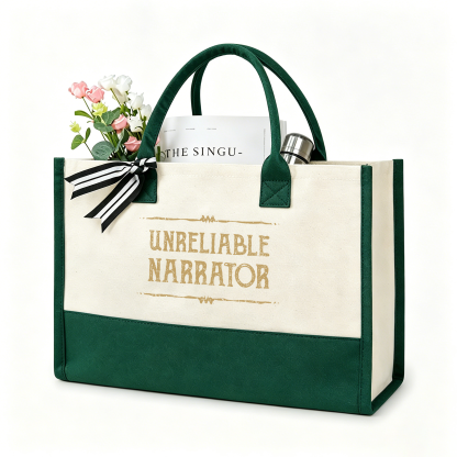 Pagewings Unreliable Narrator Large Tote Bag