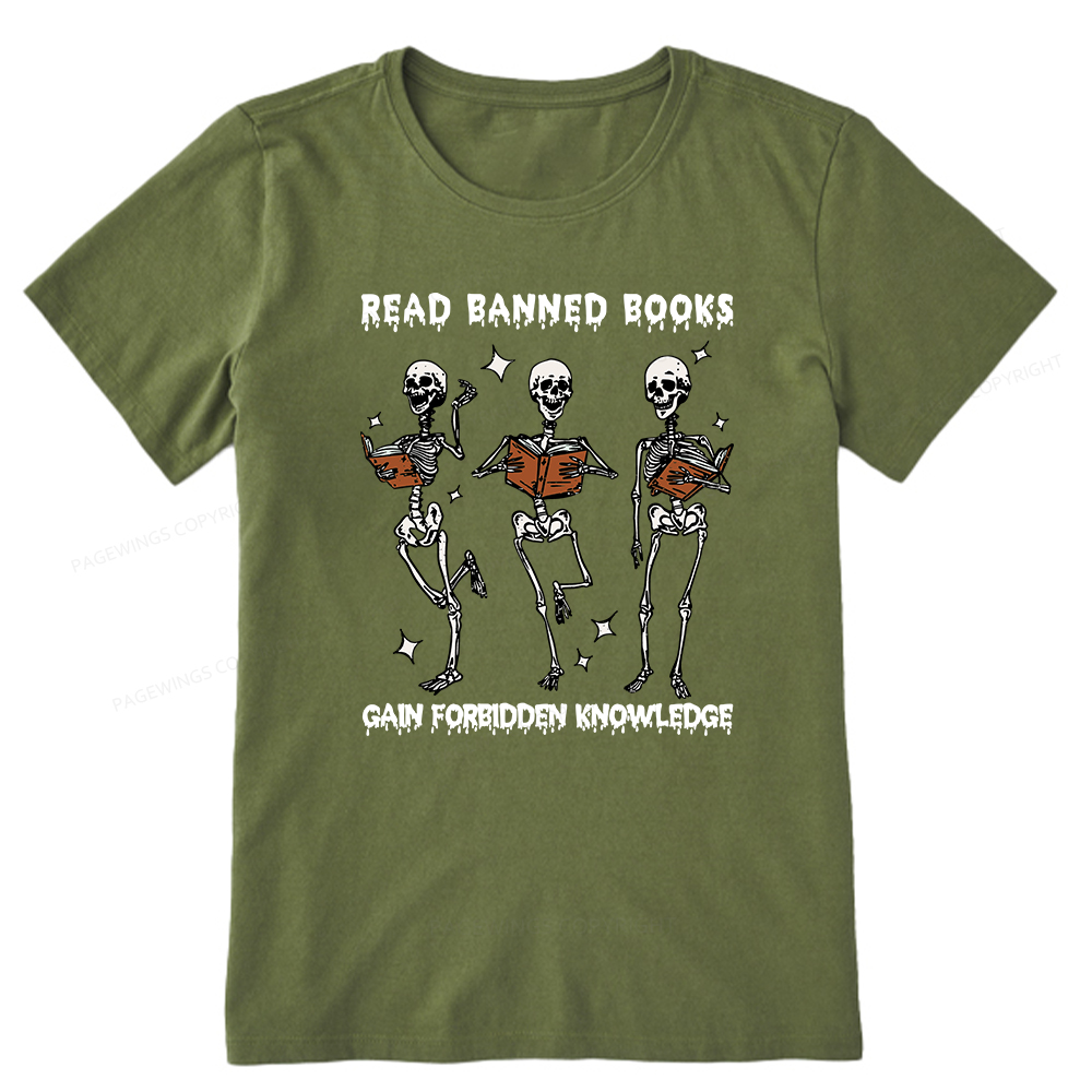 Pagewings Read Banned Books Gain Forbidden Knowledge Classic T-shirt
