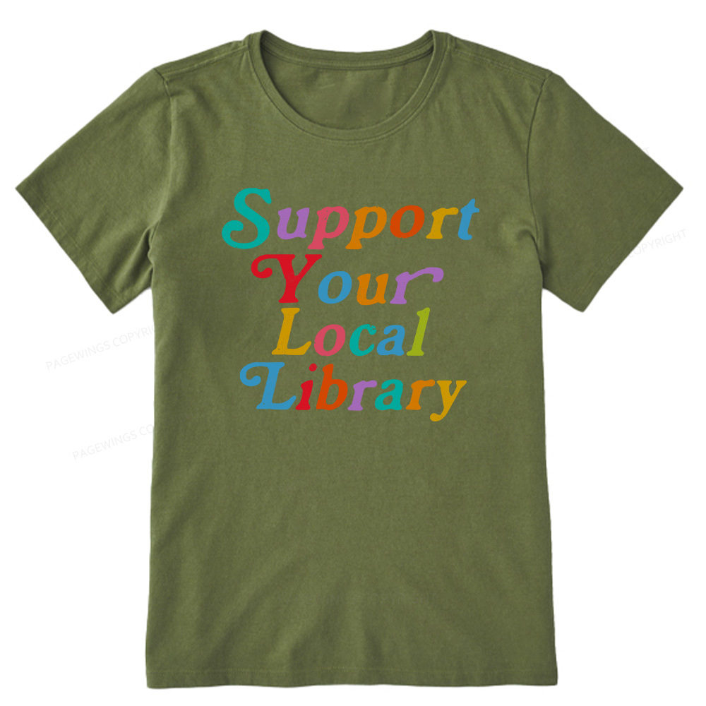 Pagewings Support Your Local Library Unisex Classic T-shirt