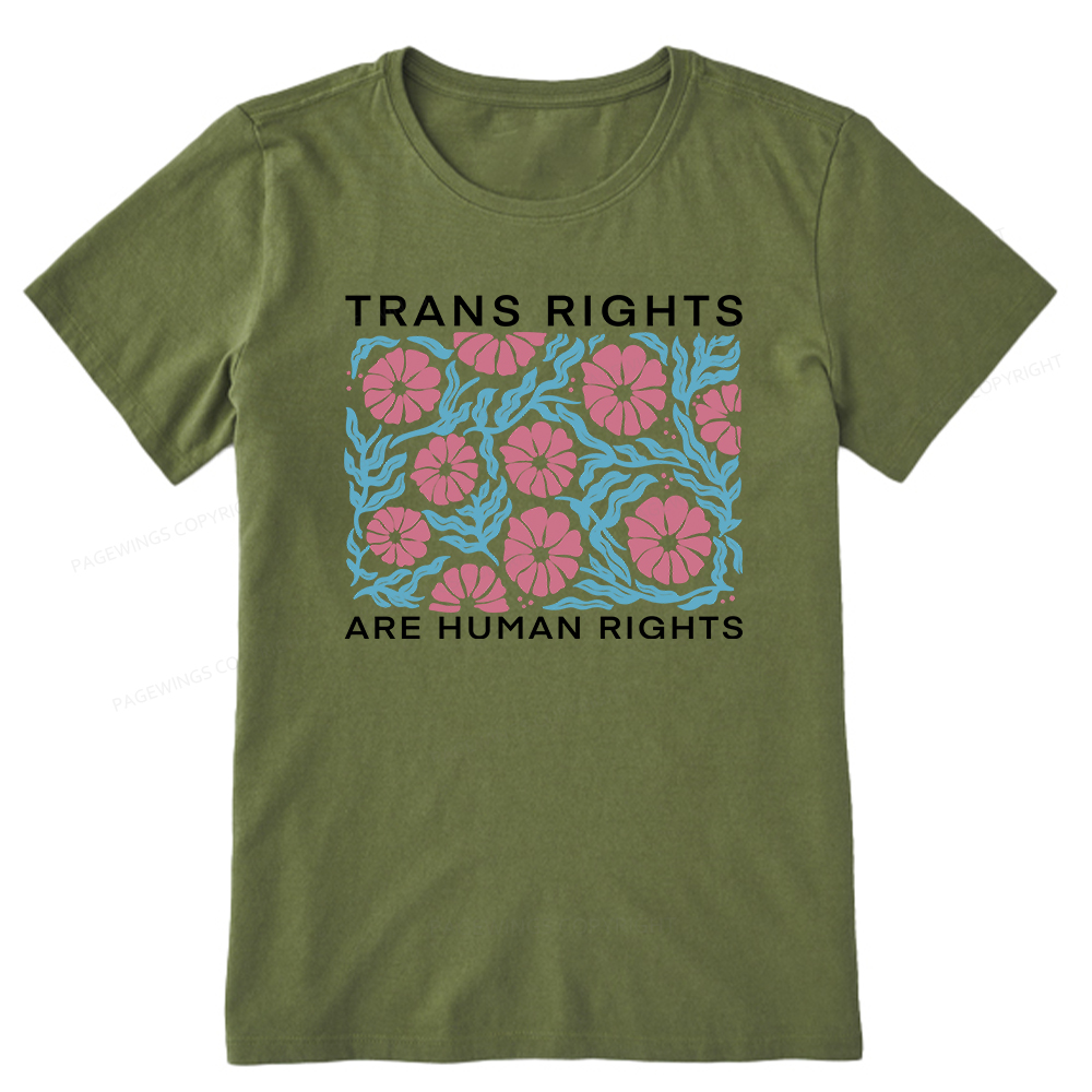 Pagewings Trans Rights Are Human Rights Unisex Classic T-shirt