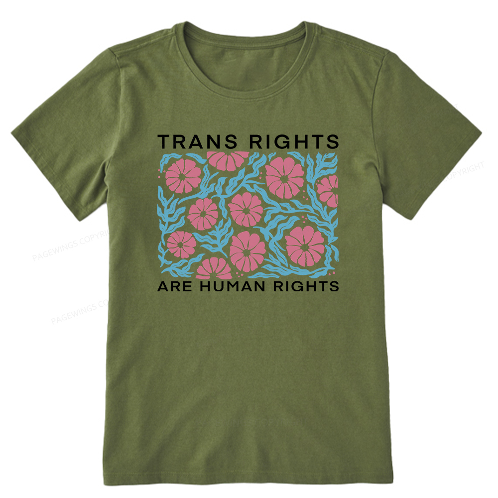 Pagewings Trans Rights Are Human Rights Unisex Classic T-shirt