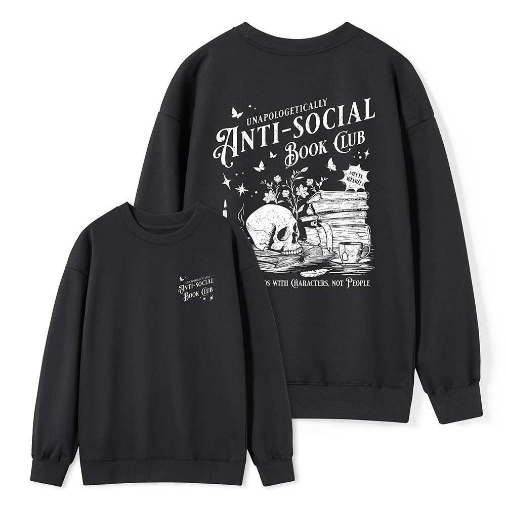Pagewings Anti-social Book Club Comfort Colors Unisex Classic Sweatshirt