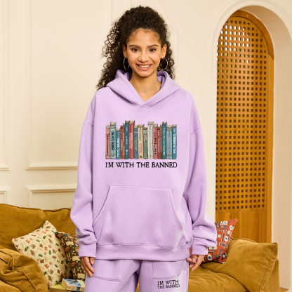 Pagewings I'm With The Banned Unisex Fleece Hoodie Set