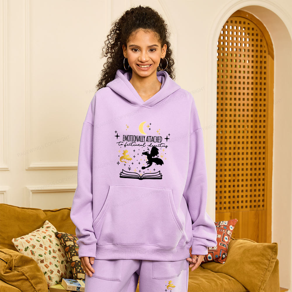 Pagewings Fourth Wing Dragon Unisex Fleece Hoodie Set