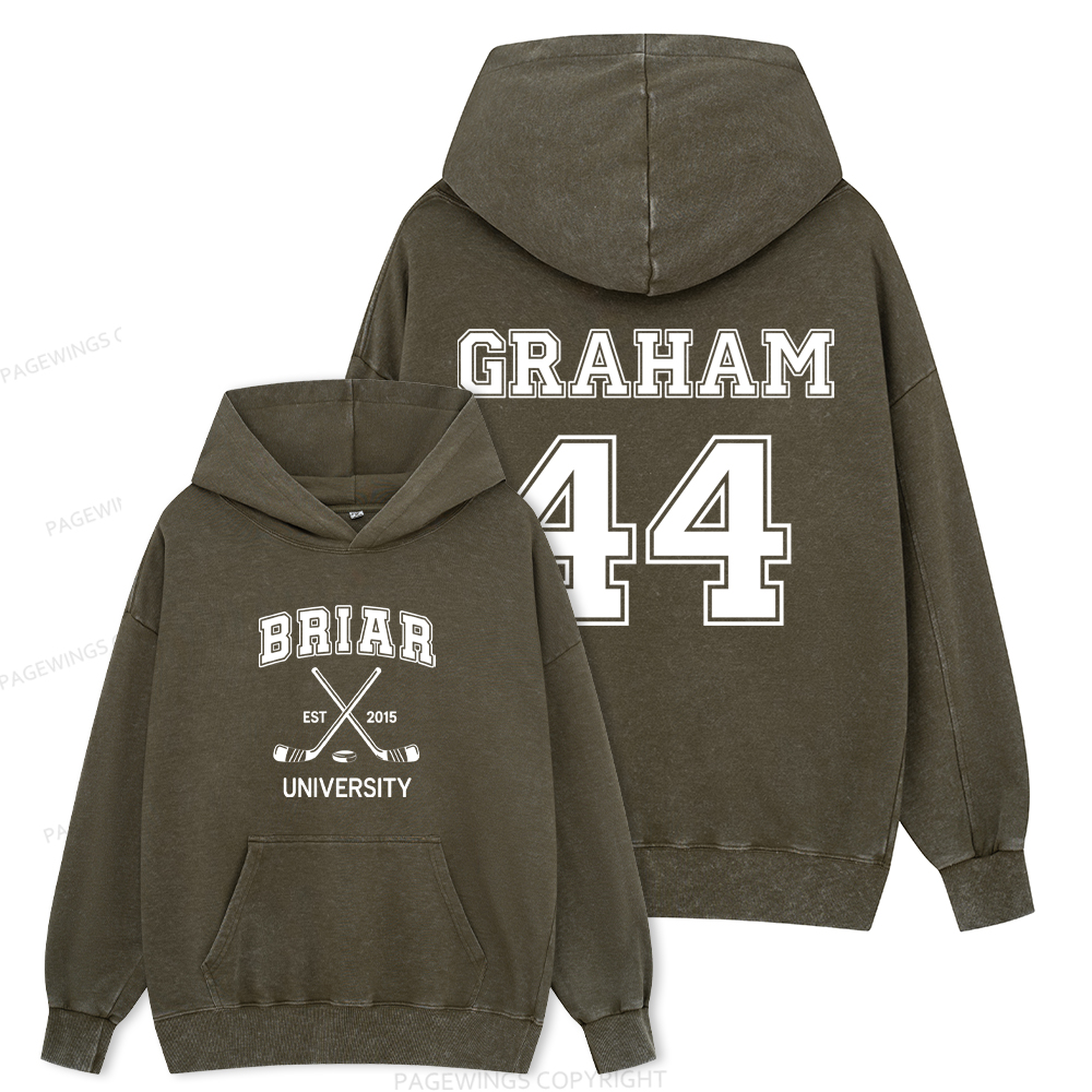 Pagewings Hockey Romance Unisex Washed Hoodie