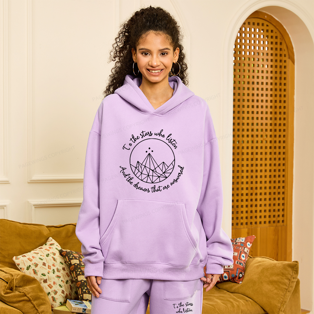 Pagewings To The Stars Who Listen Unisex Fleece Hoodie Set