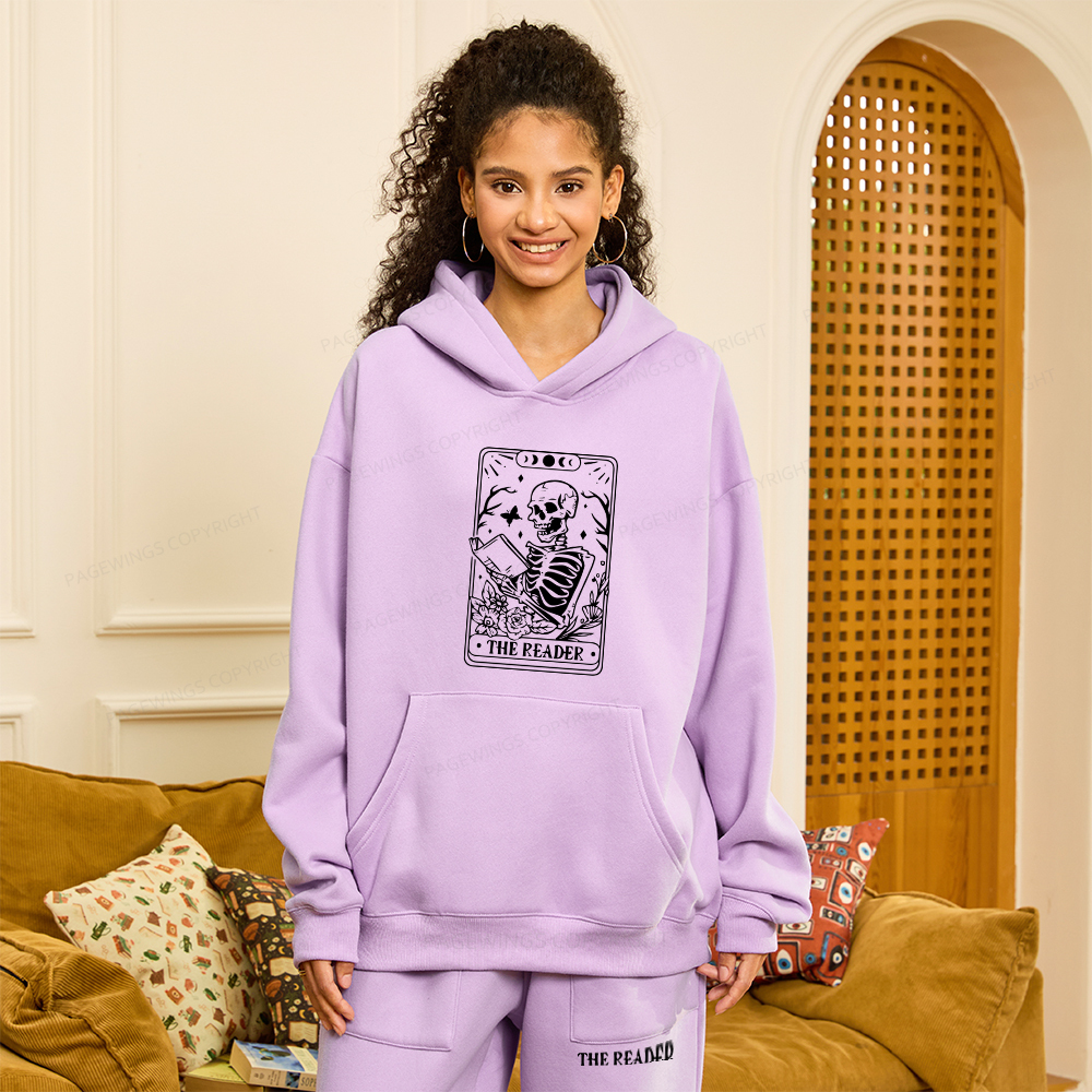 Pagewings Halloween The Reader Tarot Card Unisex Fleece Hoodie Set