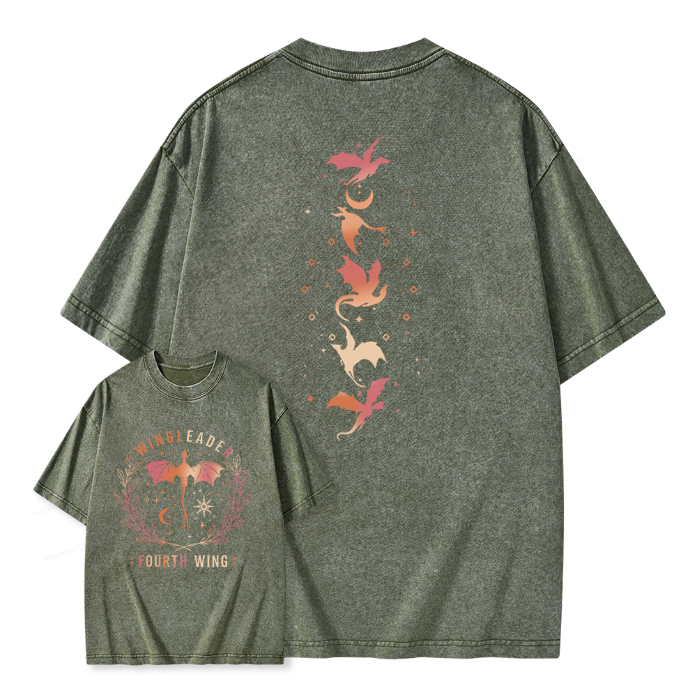 Pagewings Fantasy Bookish Unisex Washed T-shirt