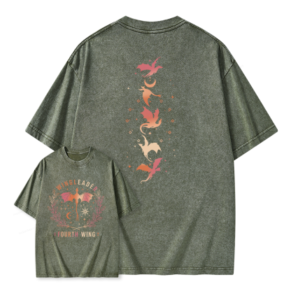 Pagewings Fantasy Bookish Unisex Washed T-shirt