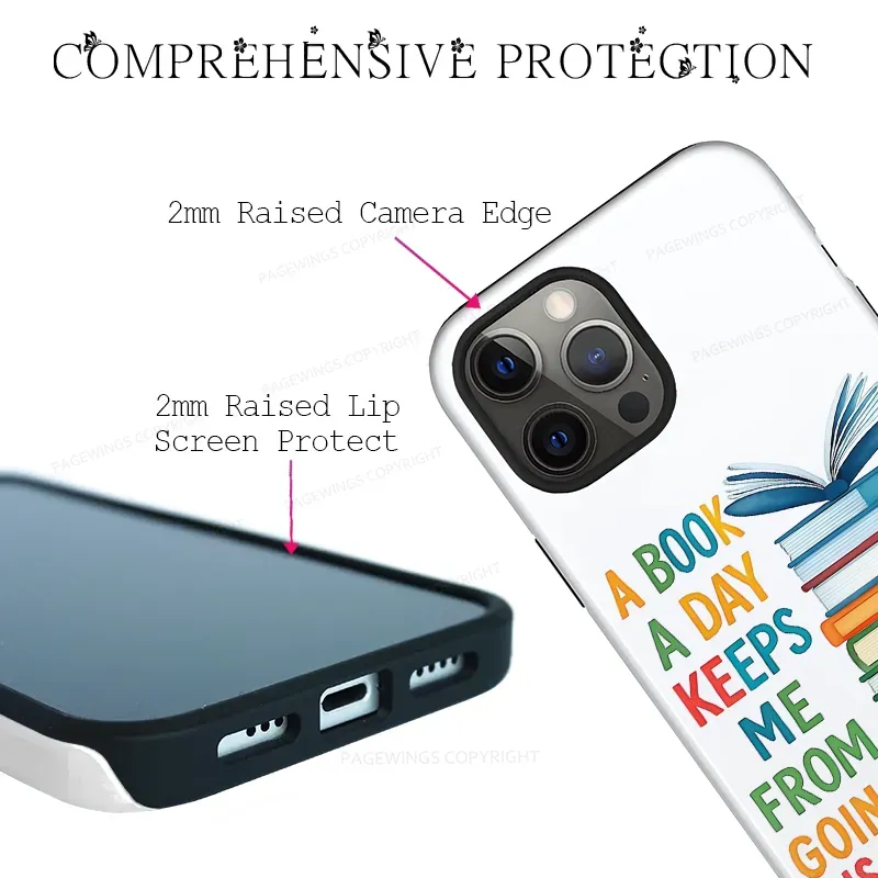 Pagewings A Book A Day Keeps Me From Going Insane Phone Case