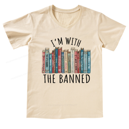 Pagewings I'm With The Banned V-neck T-shirt