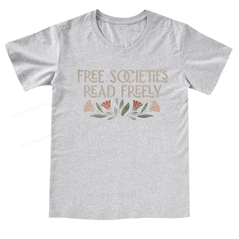 Pagewings Read Freely V-neck T-shirt