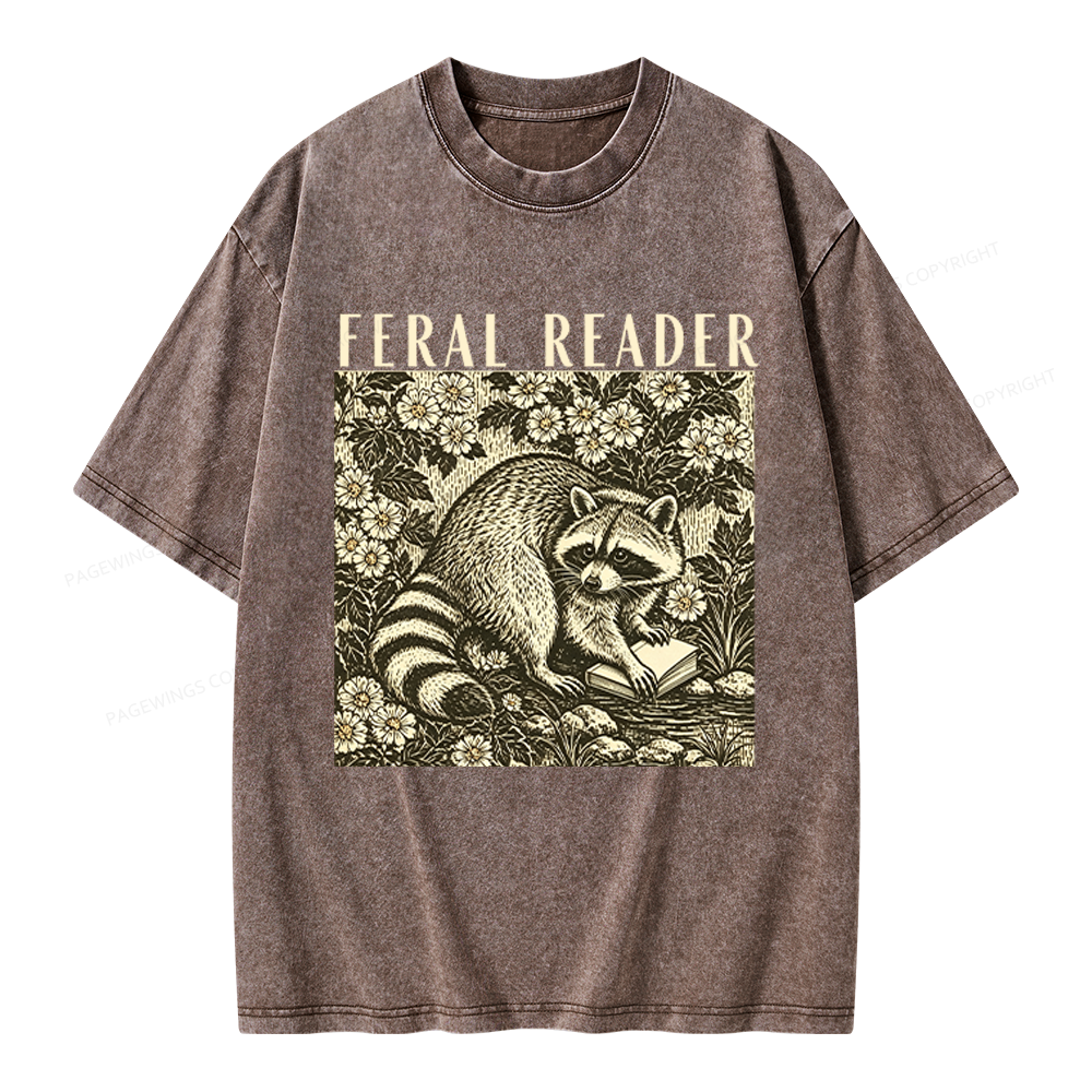 Pagewings Feeling Feral Unisex Washed T-shirt