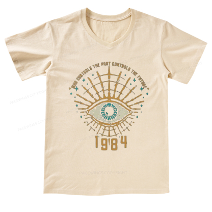 Pagewings George Orwell 1984 V-neck T-shirt