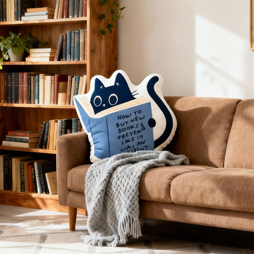 Pagewings How To Buy New Books Shaped Throw Pillow