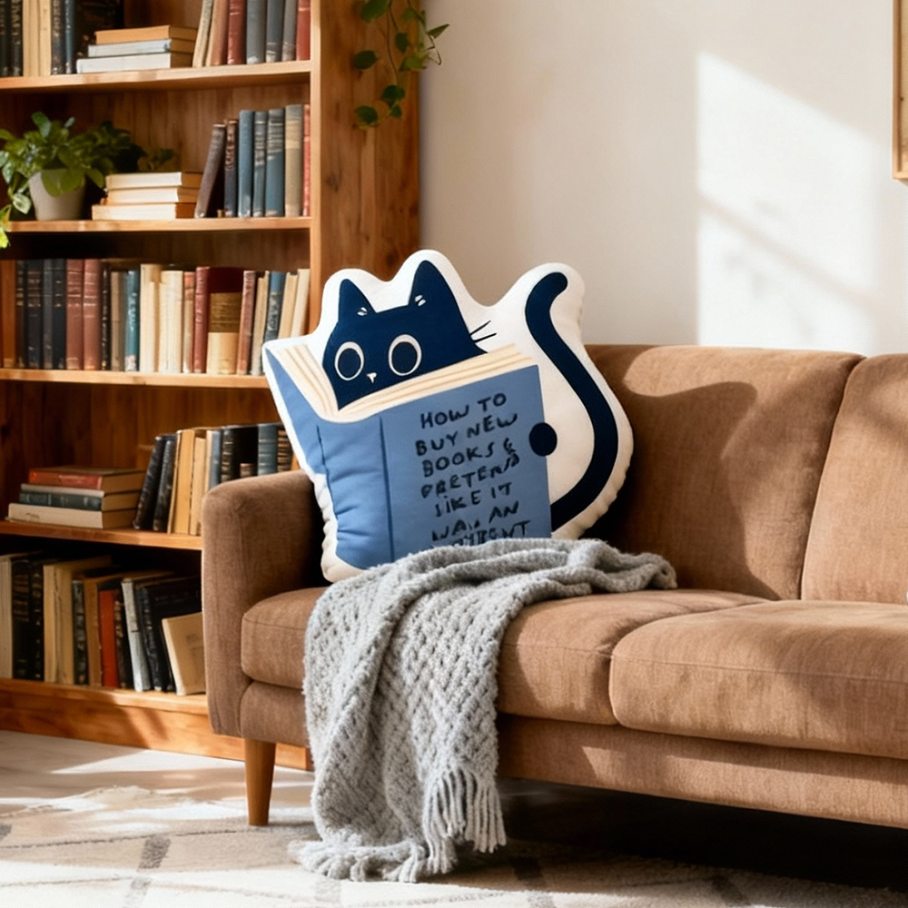 Pagewings How To Buy New Books Shaped Throw Pillow
