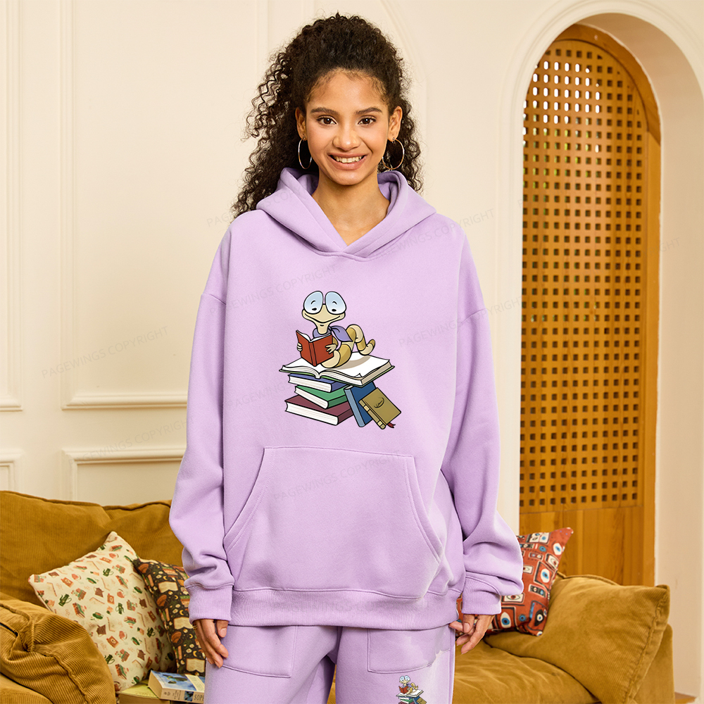 Pagewings Reading Snail and Book Unisex Fleece Hoodie Set
