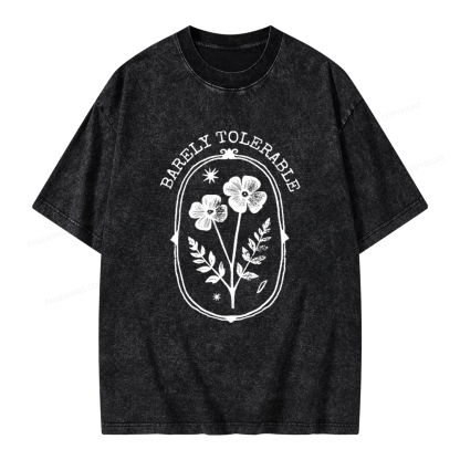 Pagewings Barely Tolerable Unisex Washed T-shirt