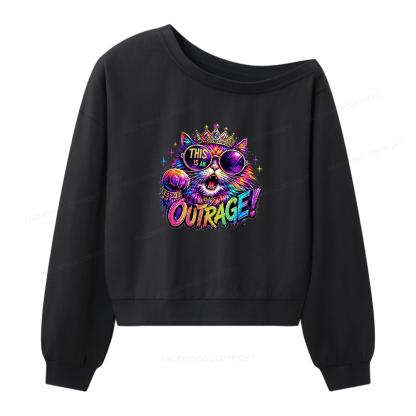 Pagewings Sci Fi Book Lover Women Off Shoulder Sweatshirt