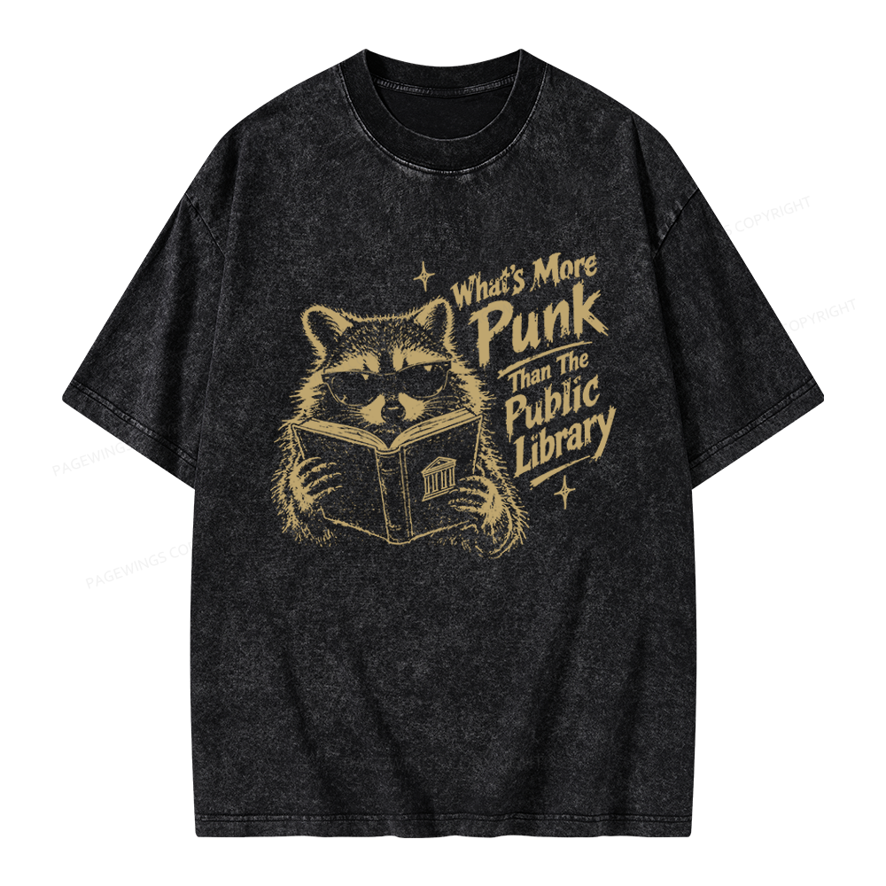 Pagewings What's More Punk Than The Public Library Unisex Washed T-shirt