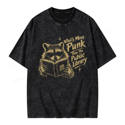 Pagewings What's More Punk Than The Public Library Unisex Washed T-shirt