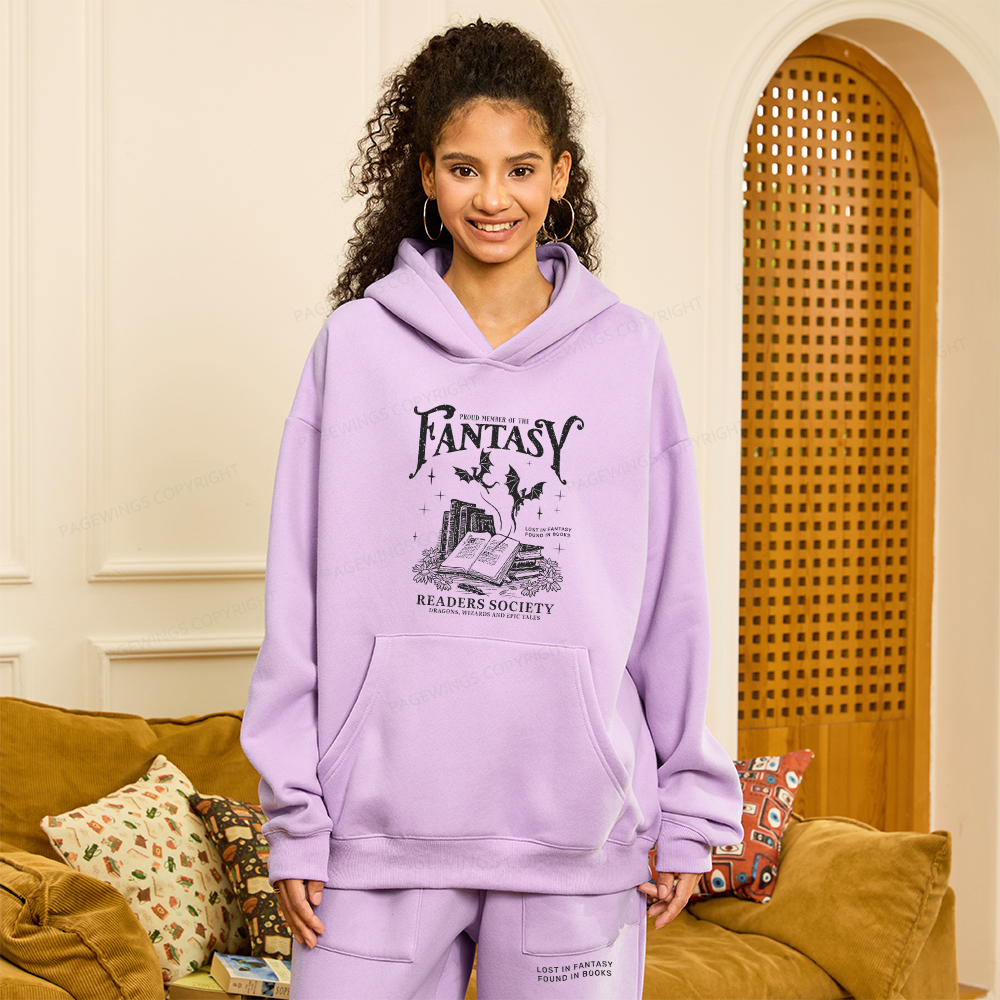 Pagewings Fantasy Readers Society Unisex Fleece Hoodie Set
