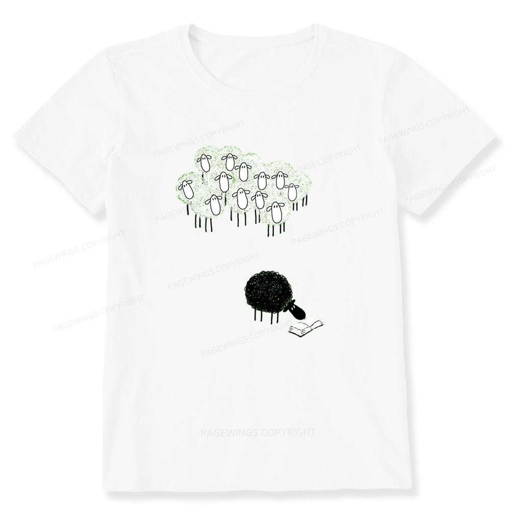 Pagewings Reading Fluffy Flock Unisex Classic T-shirt