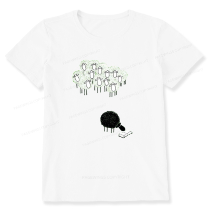 Pagewings Reading Fluffy Flock Unisex Classic T-shirt