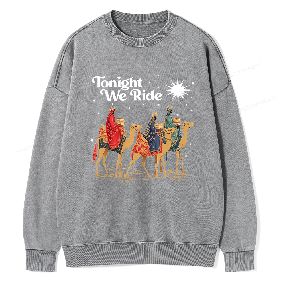 Pagewings Tonight We Ride Unisex Washed Sweatshirt