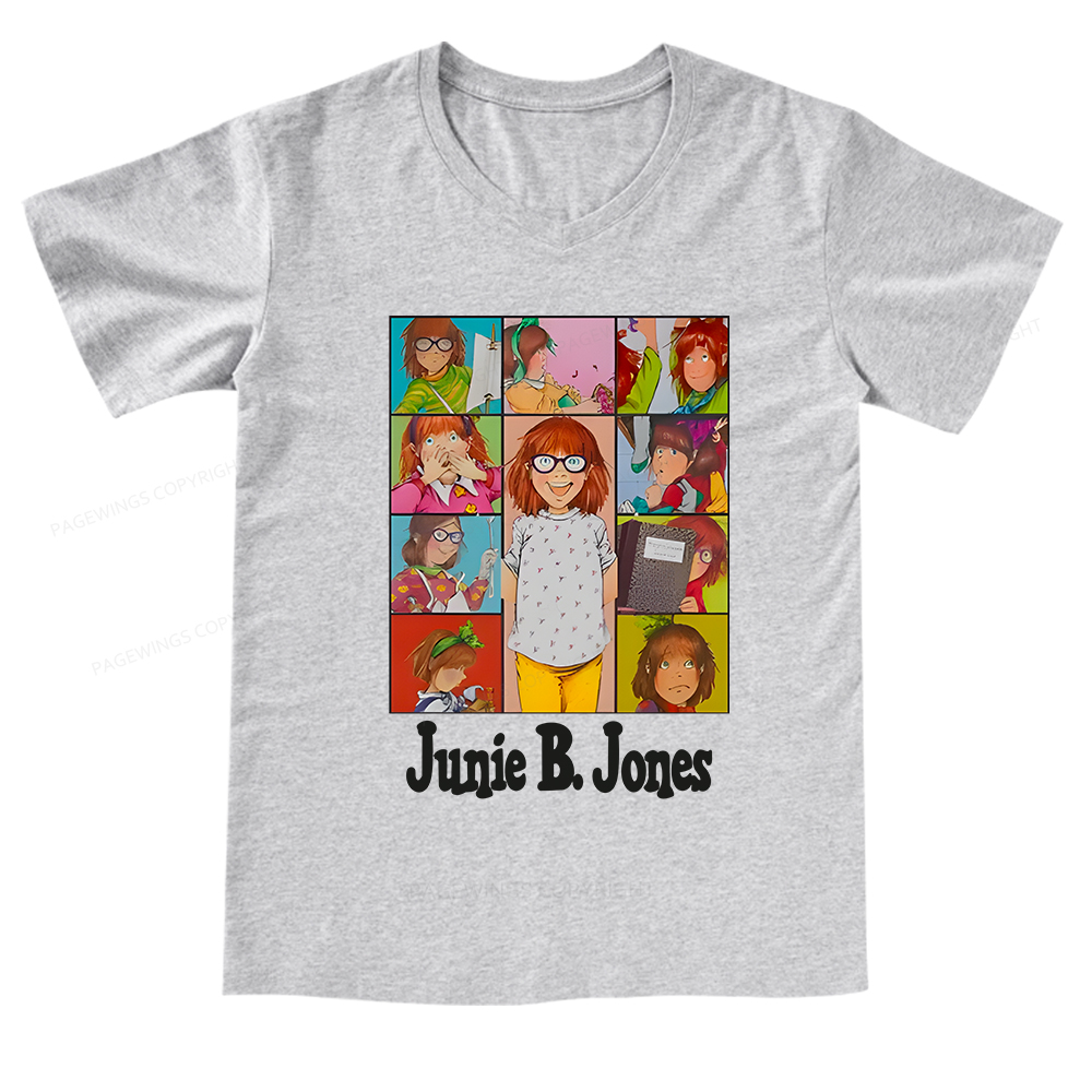 Pagewings Junie B Jones V-neck T-shirt