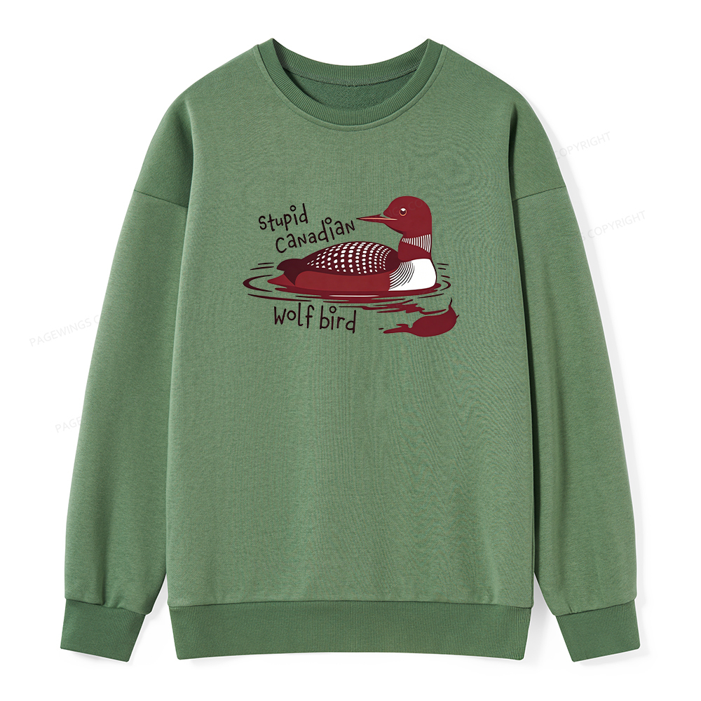 Pagewings Stupid Canadian Wolf Bird Classic Sweatshirt