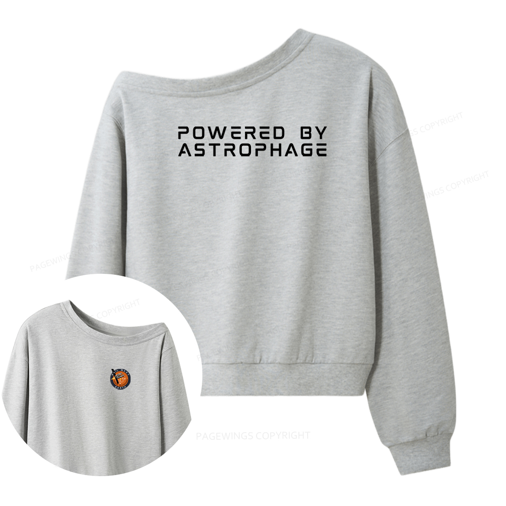 Pagewings Powered By Astrophage Women Off Shoulder Sweatshirt