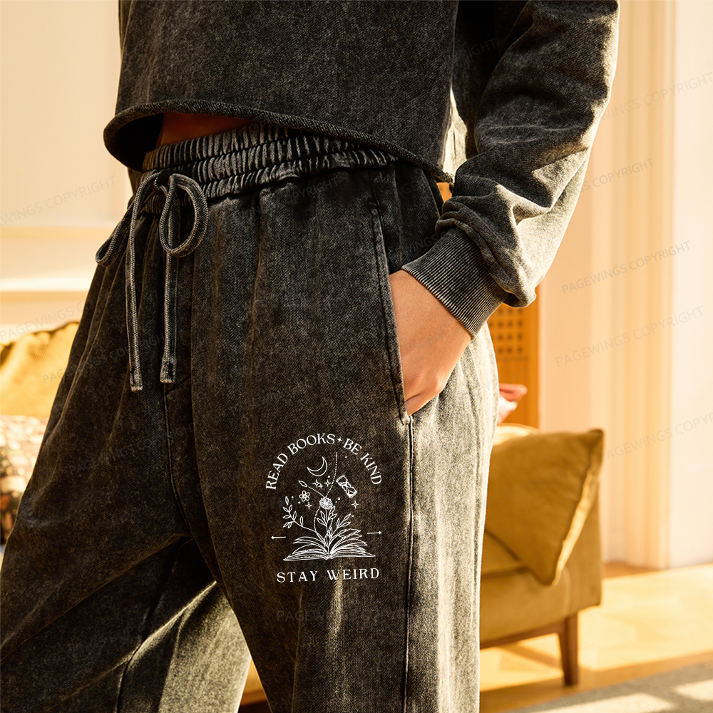 Pagewings Libraries Are For Everyone Unisex Washed Sweatpants