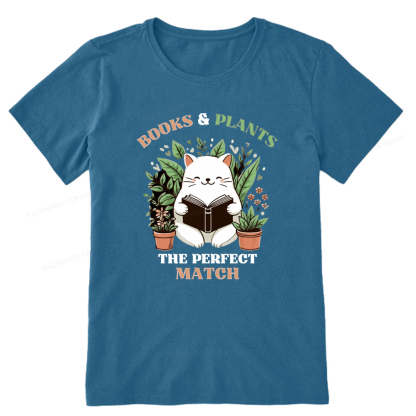 Pagewings Books And Plants - The Perfect Match T-Shirt Unisex Classic T-shirt