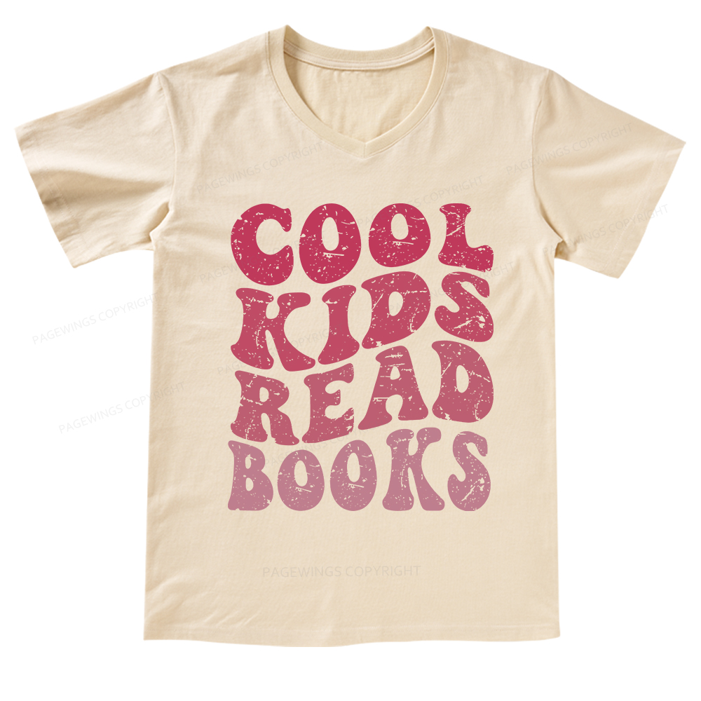 Pagewings Library Reader Book Nerd V-neck T-shirt