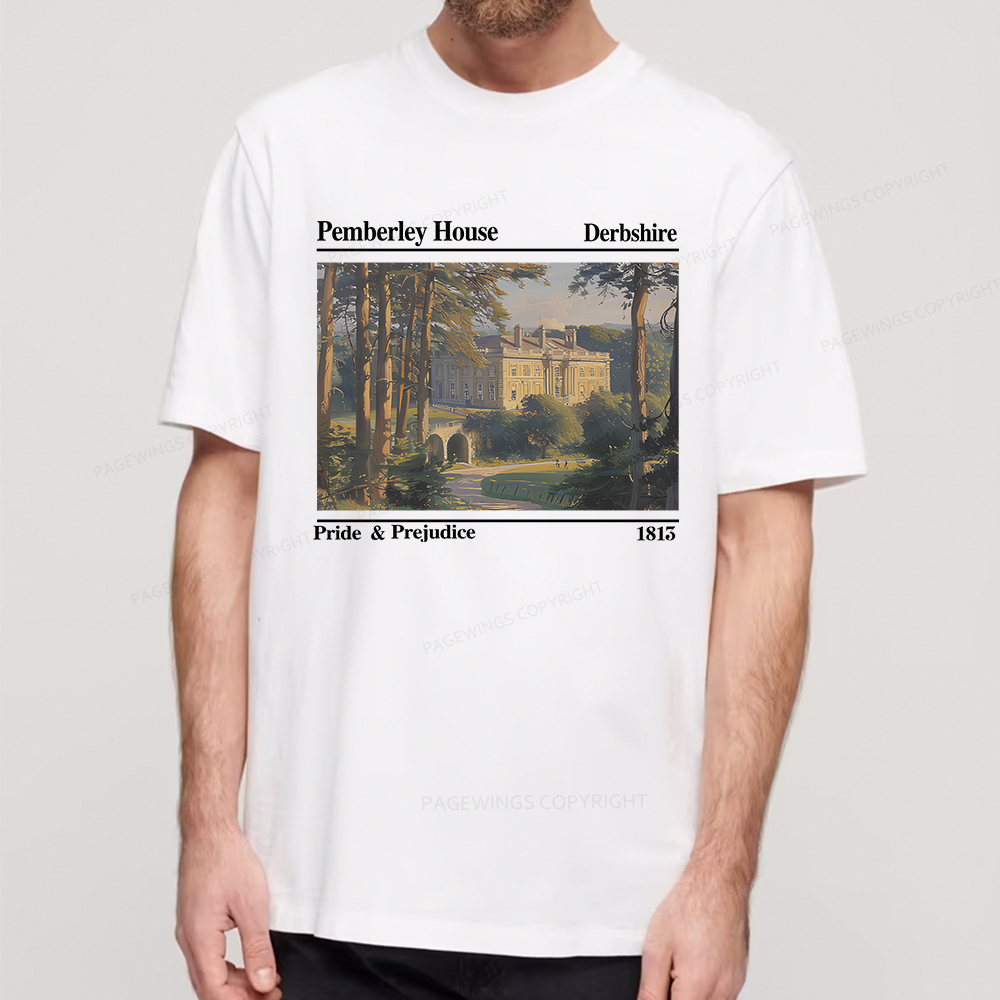 Pagewings Pride and Prejudice Pemberley House Unisex Classic T-shirt