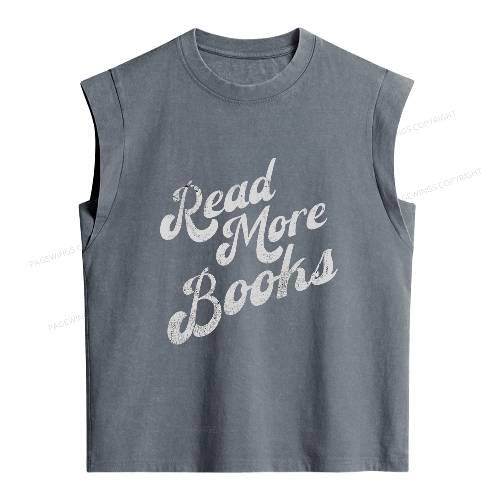 Pagewings Read More Book Women's Washed Tank Top
