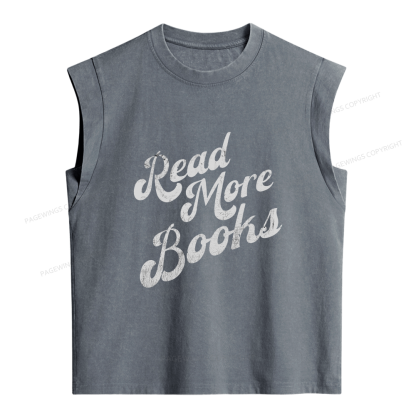 Pagewings Read More Book Women's Washed Tank Top