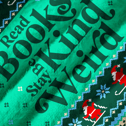 Pagewings Read Books Stay Kind Be Weird Off Shoulder Ugly Knit Sweater