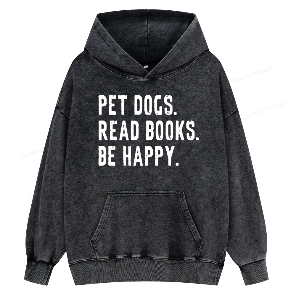 Pagewings Book Sweatshirt, Book Lover Gift Unisex Washed Hoodie