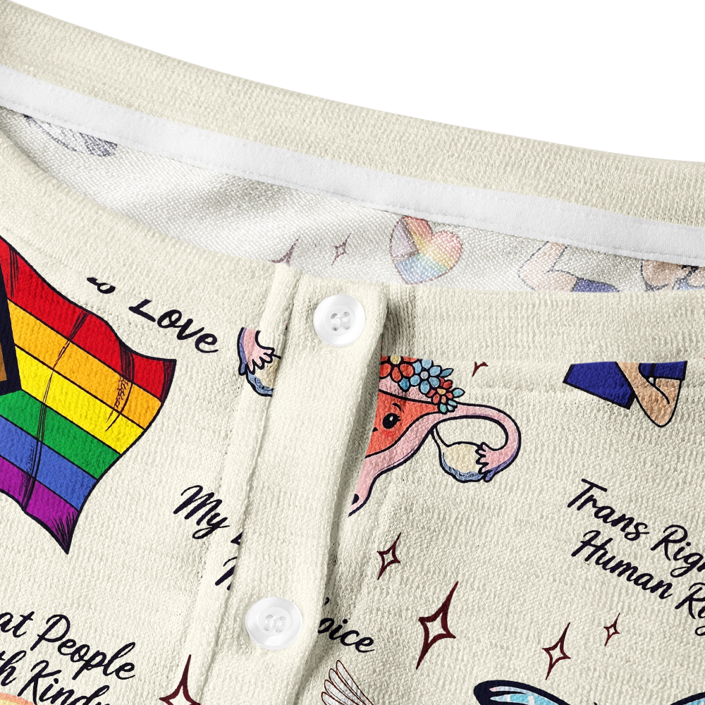 Pagewings Big Fan Of Human Rights Crew Neck Cardigan Sweaters