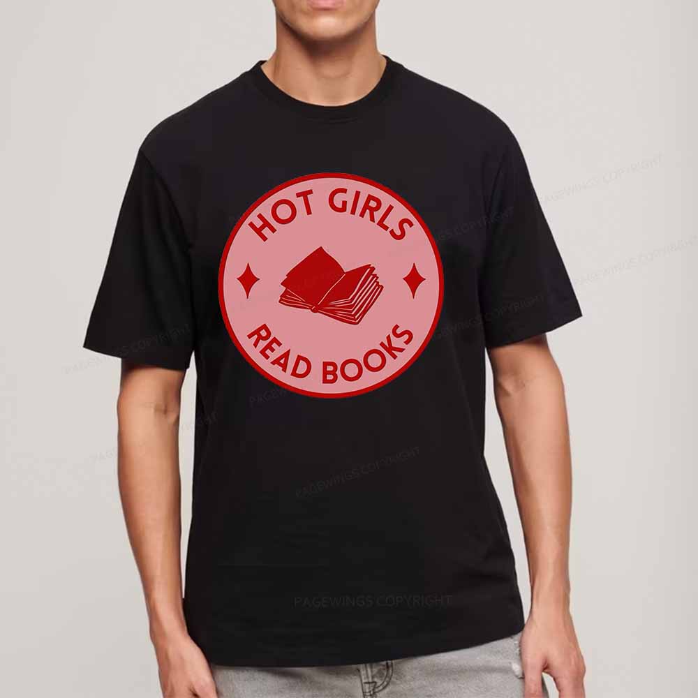 Pagewings Hot Girls Read Books Unisex Classic T-shirt