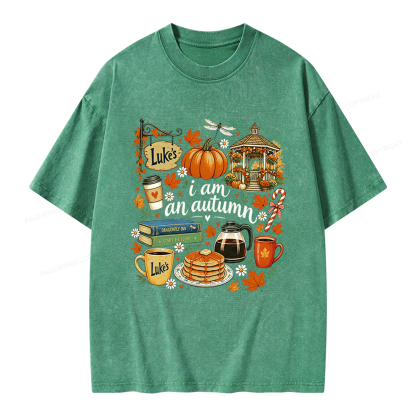 Pagewings I Am an Autumn Unisex Washed T-shirt